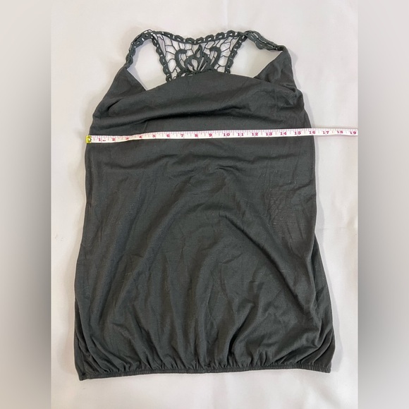 Yoins Top Womens Sz Large Crochet Lace Tank Sexy Knit Pullover‎ Black - Picture 3 of 7